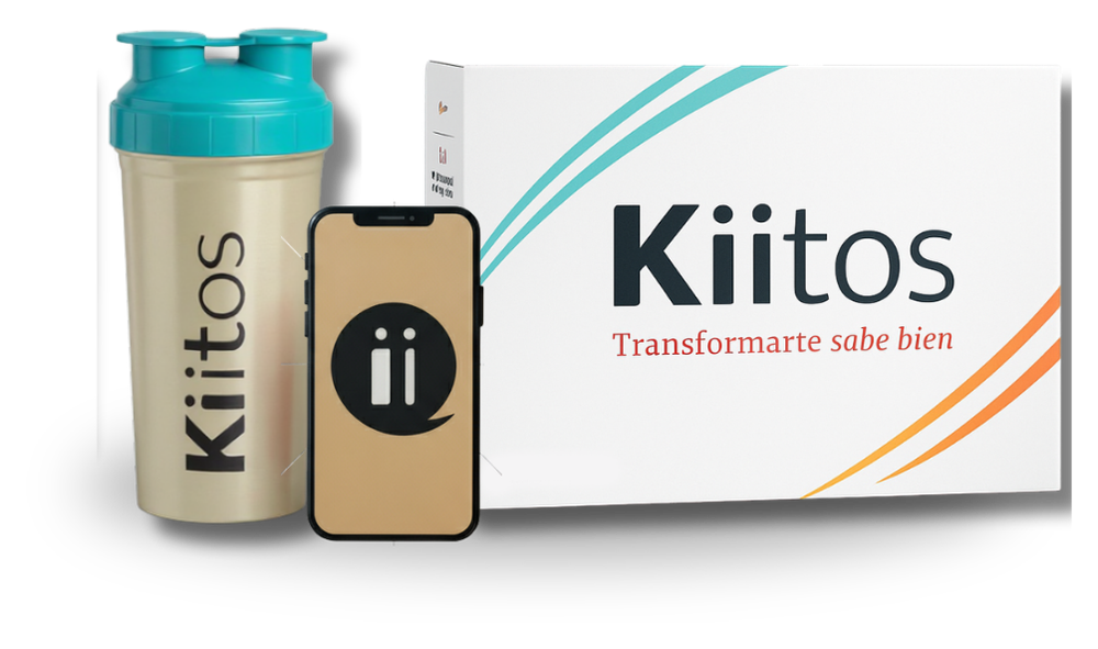 Caja, shaker y app de Kiitos