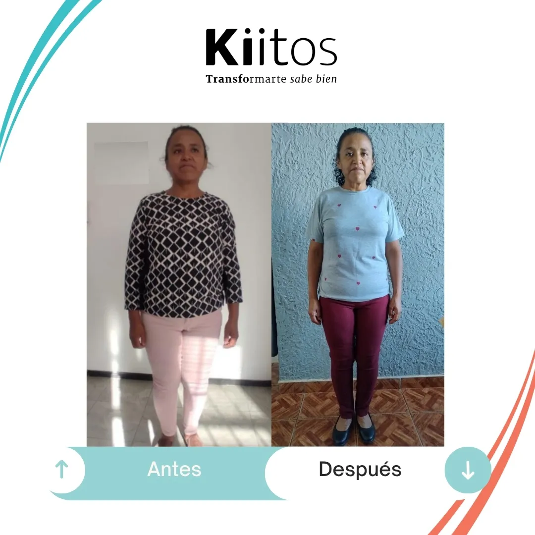 Fotografías de antes y después compartidas por la comunidad Kiitos 50
